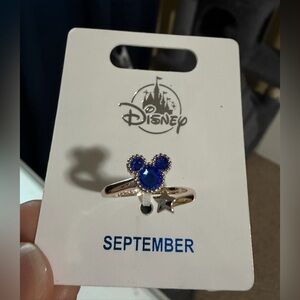 Disney September Birthstone Blue Mickey Ring